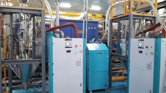 強力な産業用乾燥剤除湿器 ハニーコムローター 1000kg ホッパー容量 60-4000m3/h プロセス空気流
